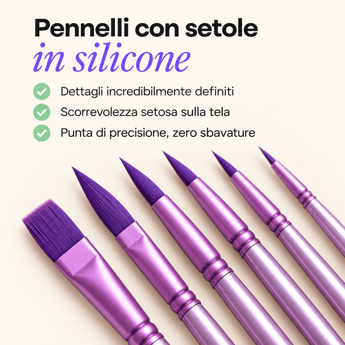 Set 6 Pennelli in Silicone - offerta con kit