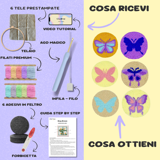 Kit sottobicchieri - Butterflies